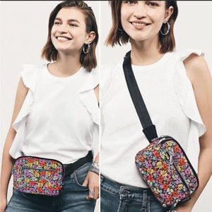 Brighton Painted Poppies Belt Bag NWT